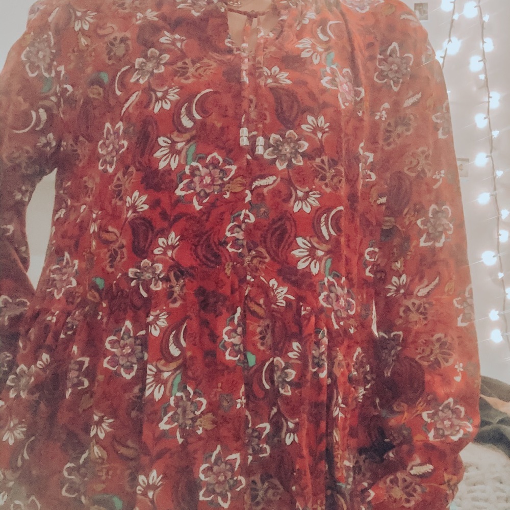 beachy long sleeve blouse